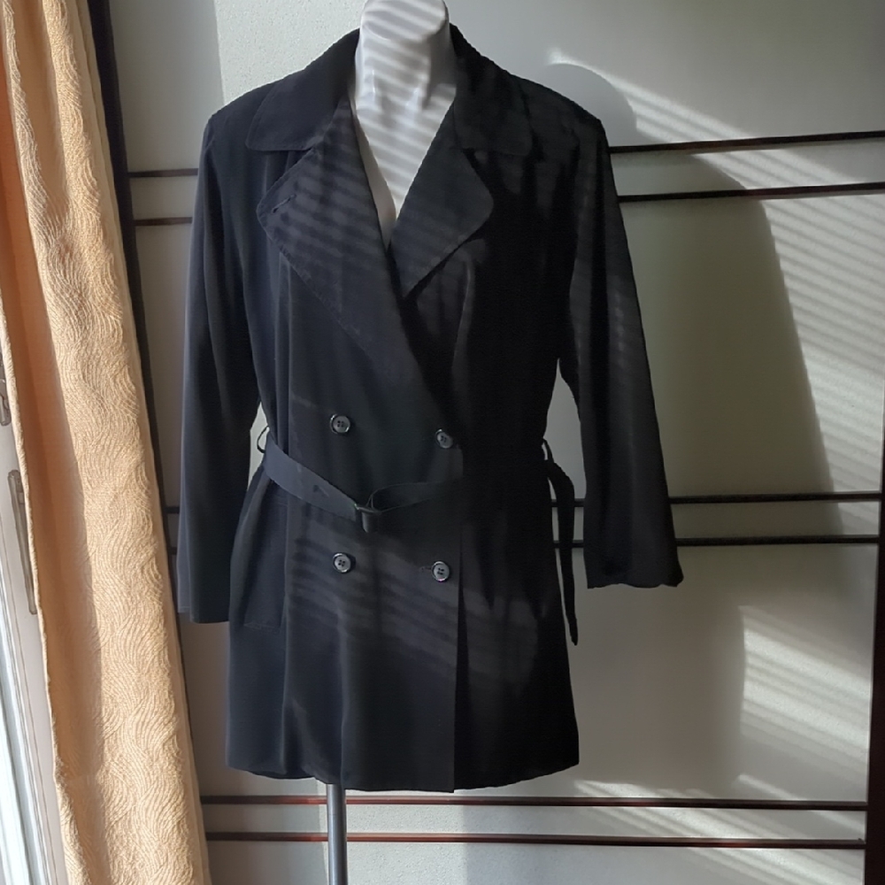 Braetan Classic Black Trench Coat Lined Great Condition